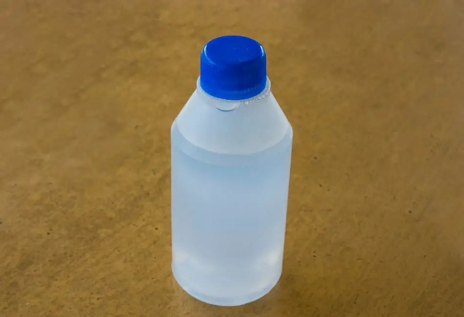 Hydrogen peroxide in a bottle