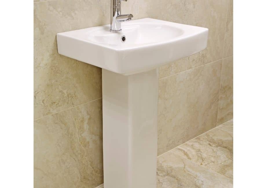 Pedestal bathroom sink