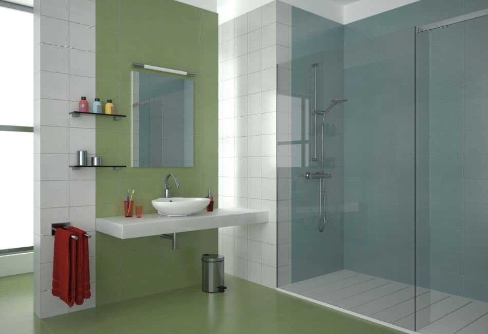 Sustainable green eco-friendly bathroom