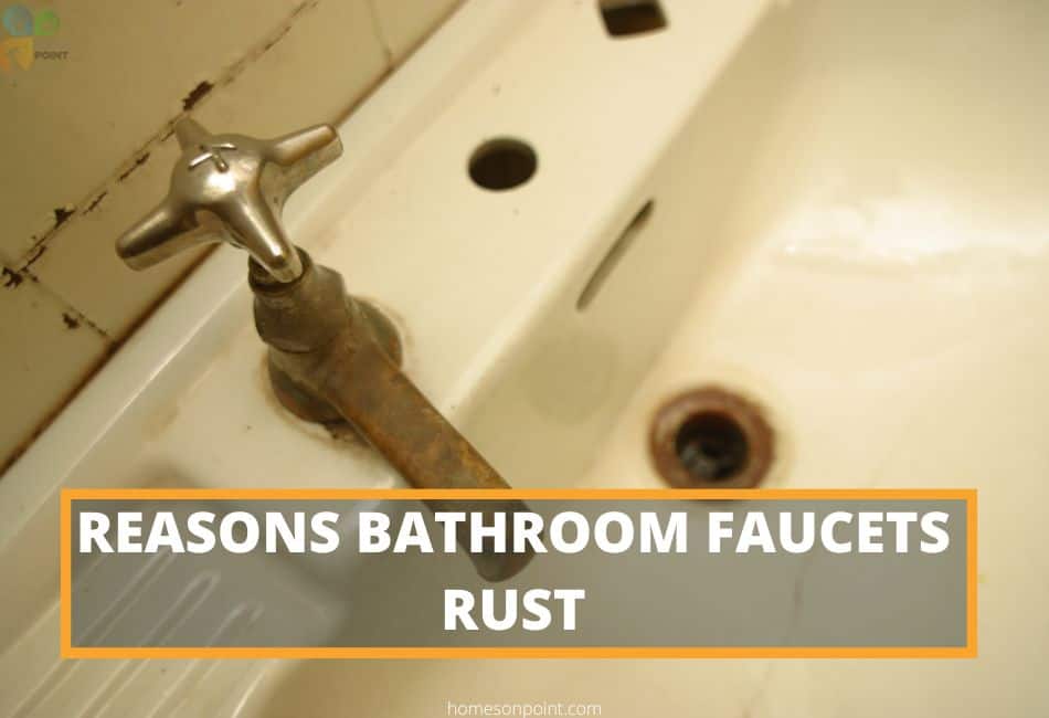 Rusted bathroom faucet