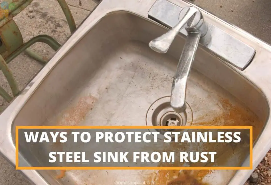 Rusted kitchen stainless steel sink
