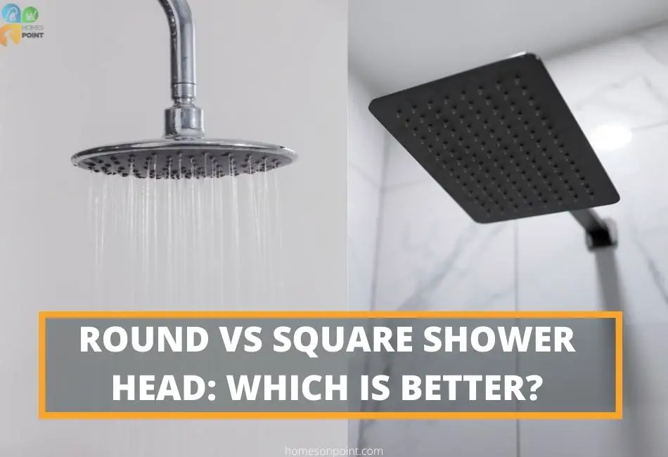 Round vs square shower head