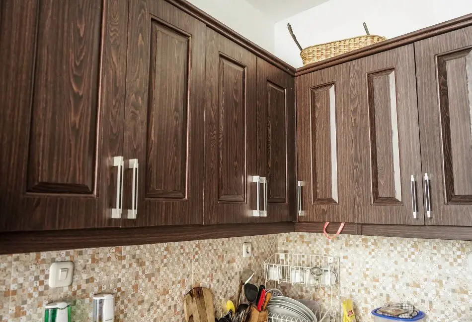 Chocolate brown cabinet