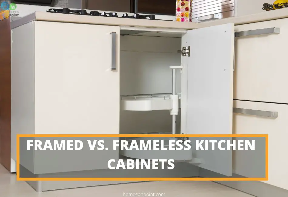 Opened kitchen cabinet