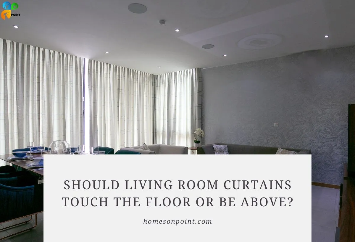 long white curtains in the living room