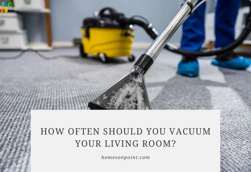 Person cleaning carpet with vacuum cleaner