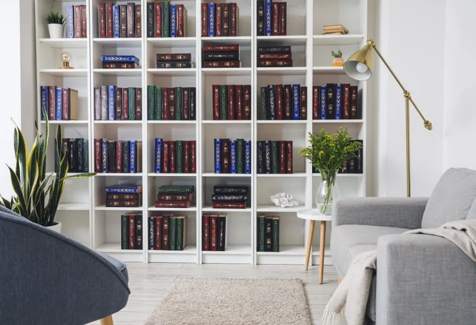 book case in living room